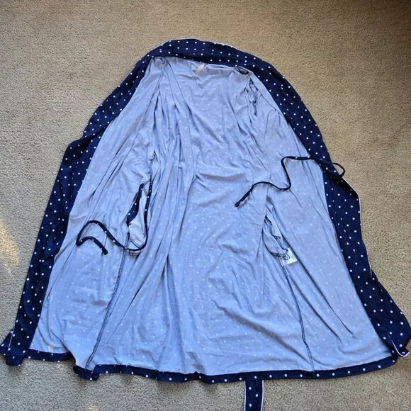 NWT Simply Southern Navy Polka Dot Robe Kimono--One Size - Picture 10 of 10